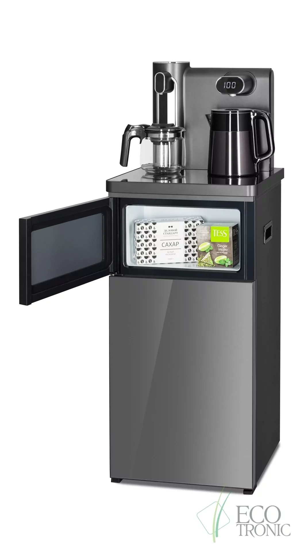Кулер с чайным столиком Тиабар Ecotronic TB41-LE graphite